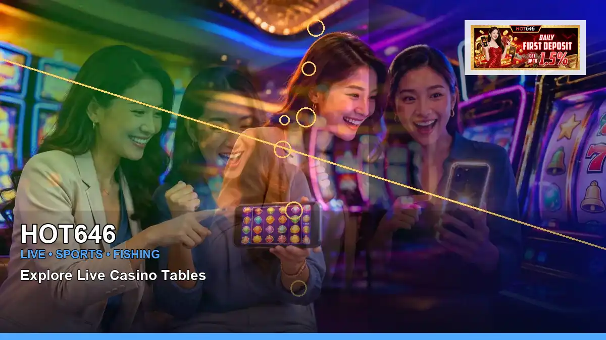 HOT646 high-energy VIP casino rewards in a right-diagonal layout for Philippine players