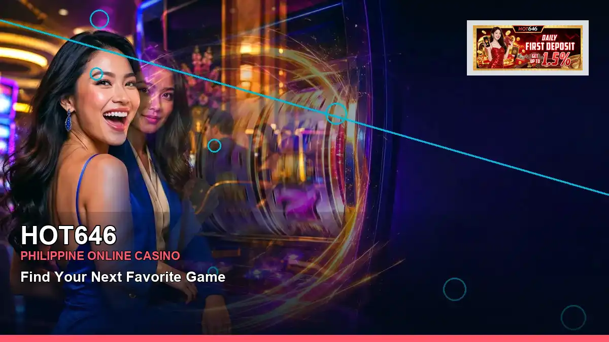 HOT646 left-framed mobile casino first deposit rewards highlighting mobile-friendly casino play