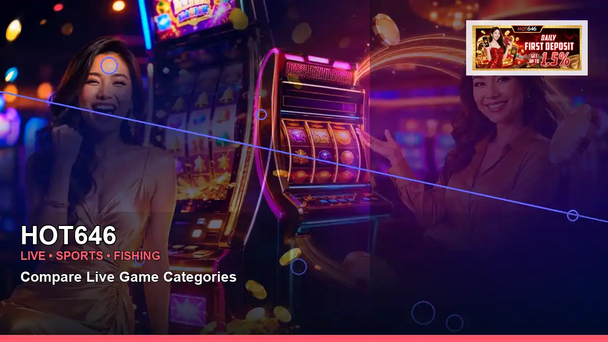 HOT646 left close-up night online slot games highlighting mobile-friendly casino play