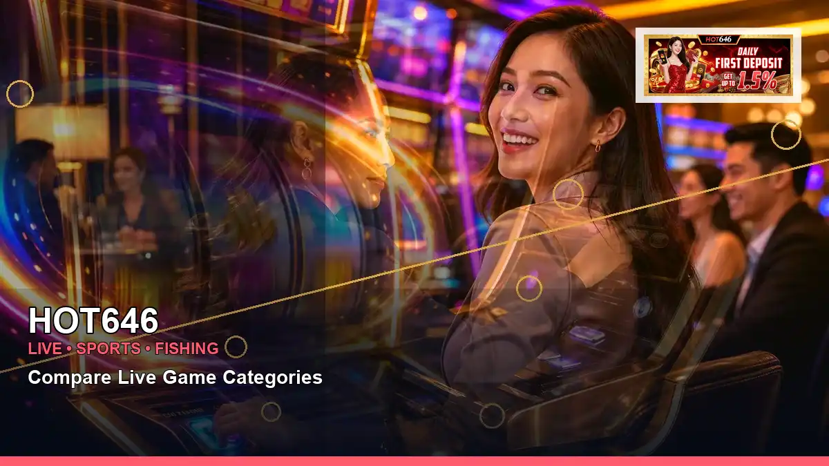 HOT646 left-diagonal lounge VIP casino rewards highlighting mobile-friendly casino play
