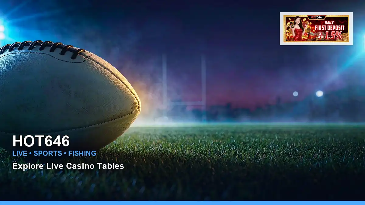 HOT646 high-energy online sports betting in a watch party layout for Philippine players